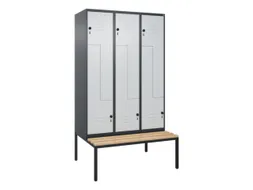 Z-garderobekast,HxBxD 2120x1200x815mm,6vak,vak B 400mm,draaigrendel