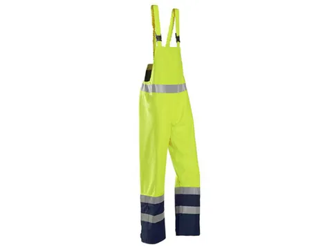 Sioen Brisbane Amerikaanse overall, fluo geel/marineblauw, maat S, per