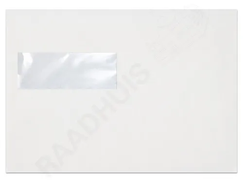 Envelop Raadhuis 162x229 C5 VL dienst plakstrip wit 80gr 25 stuks