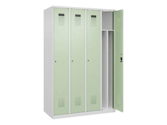 locker voor scheiding van kleding,HxBxD 1850x1200x500mm,4vak