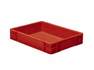 Euronorm-stapelbak 7l 75x400x300mm Wanden/bodem Gesloten Rood - 1