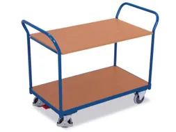 Tafelwagen 200kg 1000x600mm 2 Etages Ral5010 Houten Plaat