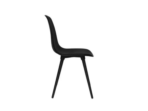 Bezoekersstoel,4Voeten Zwart,Zitschaal Kunststof Zwart