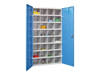 Materiaalkast Staal 1800x1000x530mm 32vakken Ral7035 Front Ral5012 - 2