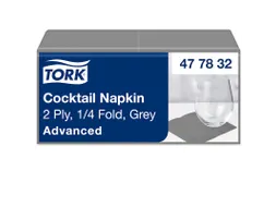 Tork 477832 Cocktailservet Advanced Grijs 24x24cm