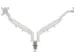 Bras double pour écran Leitz Ergo faible encombrement gris