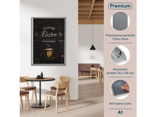 Europel Kliklijst Premium A1 25mm Zilver