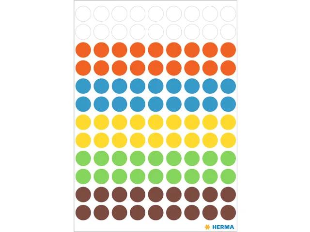 HERMA 1831 Multipurpose etiketten Rond 8mm Assorti 540 stuks