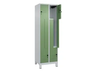 Z-garderobekast,HxBxD 1950x600x500mm,vak B 150/300mm,draaigrendel - 2