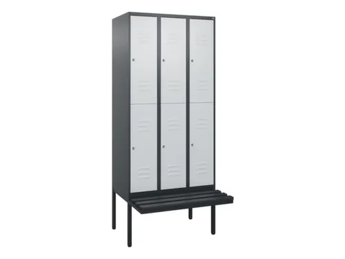 Dubbeldekse dekenkist,HxBxD 2120x900x815mm,3x2vak.,vak B 300mm
