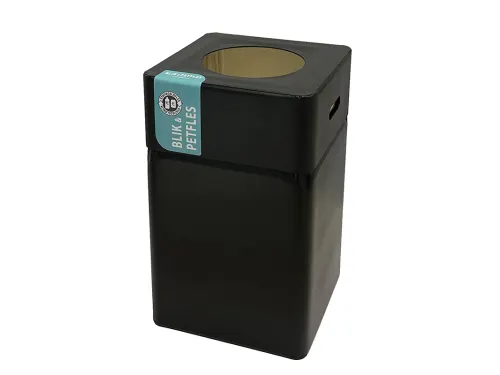 Afvalbak Blackline Blik/PET 75 liter Zwart