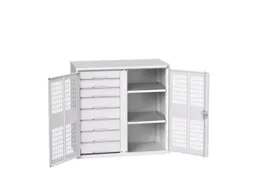 universele kast,HxBxD 1000x1050x550mm,2xStalen bodem,8lade(n)