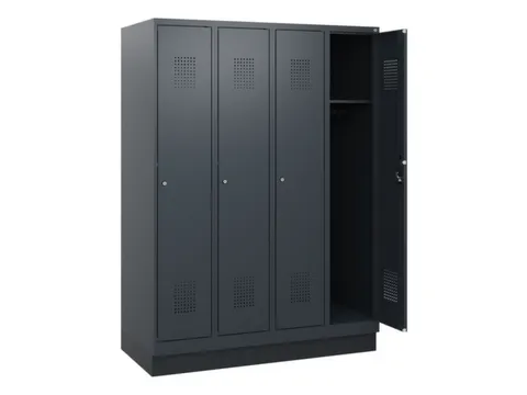 schoollocker,HxBxD 1630x1200x500mm,4vak,vak B 300mm,cil.-slot,sokkel