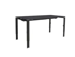 Bureau Linesto N4 hoogte instelbaar 140x80cm houtprint schaduw zwart