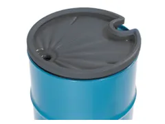 trechter,v. 200l vat,Ø 580mm,m. zeef,uitsparing v. vulstandmeter,HDPE