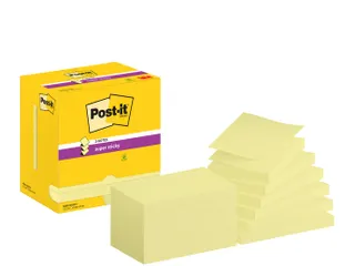Memoblok Post-it Z-Note S350 Super Sticky 76x127mm geel 12 stuks - 2