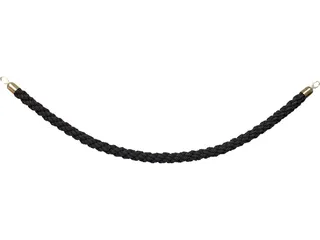 Afzetkoord Securit 150cm zwart met goudkleurige knop - 2