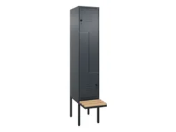 Z-garderobekast,HxBxD 2120x400x815mm,2vak,vak B 400mm,draaigrendel