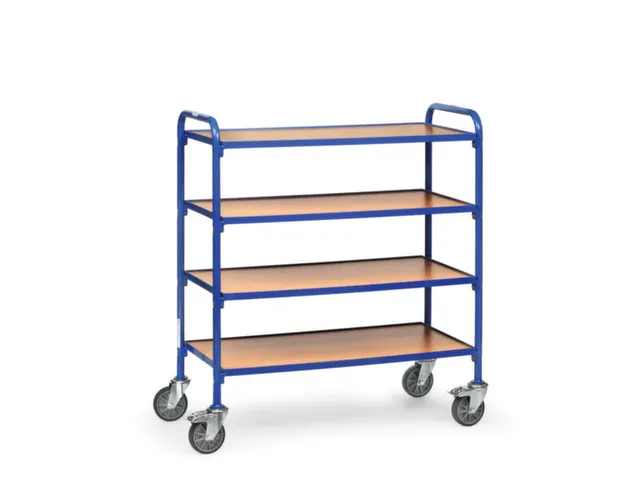 bijzetwagen,draagverm. 250kg,4etage(s),laadvl. LxB 940x470mm,houtetage