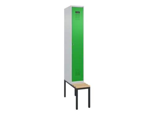 locker met bank,HxBxD 2120x300x815mm,1vak,vak B 300mm,cilinderslot