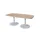 Linesto vergadertafel 200x100 deens ovaal robson eiken 25mm alu
