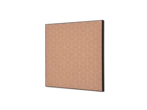 Wanddecoratie Textiel Set 40x40cm Hexagon Beige