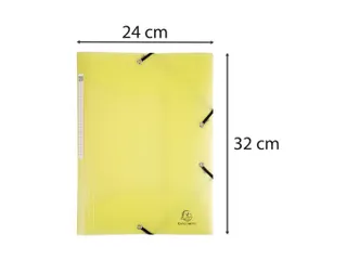 Elastomap 3kl PP A4 Chrom Pastel Geel - 1