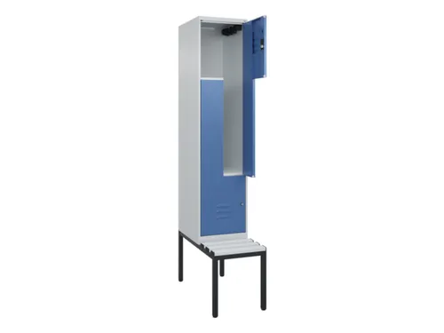 Z-garderobekast,HxBxD 2120x400x815mm,2vak,vak B 400mm,cil.-slot