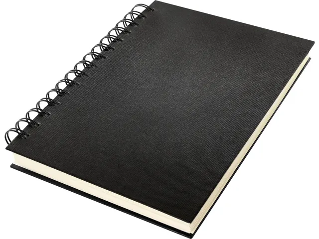 Dummyboek Kangaro A5 blanco 80 vel, wire-o, zwart linnen kaft