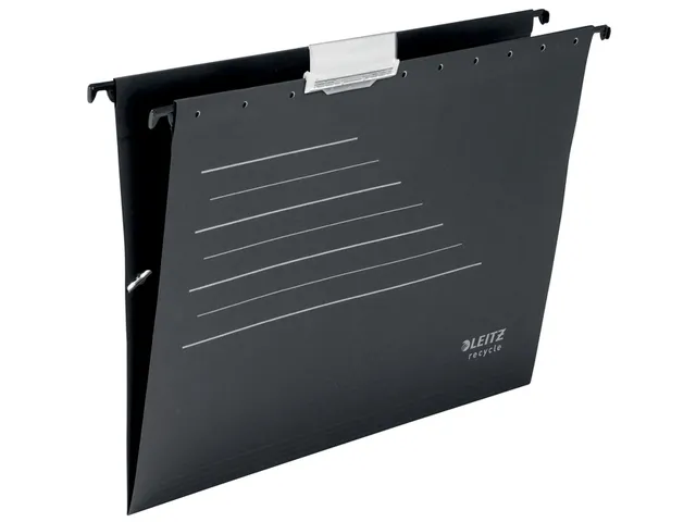Hangmap Leitz Alpha Recycle A4 verticaal V-bodem zwart