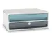 Ladenkast CEP MooveUp Secure A4 plastic 2 lades grijs/mint