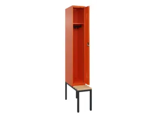 locker met bank,HxBxD 2120x300x815mm,1vak,vak B 300mm,cilinderslot - 1