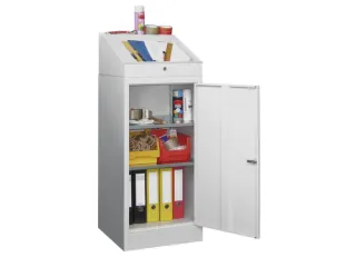 Lessenaarkast Hxbxd 1095/1270x500x500mm 2legborden Staal Ral7035 - 2