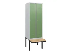 locker met bank,HxBxD 1950x600x815mm,2vak,vak B 300mm,cil.-slot