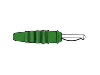 Banaanstekker 4mm Met Dwarsgat En Soldeeraansluiting / Groen (VQ 30) - 1