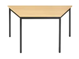 Tafel Trapeziumvormig 120x60 Cm Frame Zwart Blad Beuken