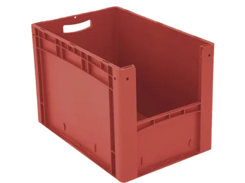 Euronorm Stapelkrat M. Grijpopening Pp 420x600x400mm Rood