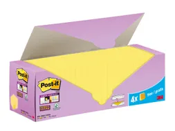 Memoblok 3M Post-it 654-SSCY Super Sticky 76x76mm geel voordeelpak