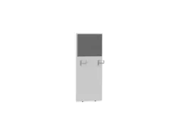 baliepaneel,v. bureau,aanbouw rechts,B 600mm,Bl-wit,BN8078-grijs
