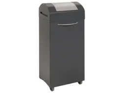 Afvalbak 75 Liter 840x380x320mm Plaatstaal 2 Wielen Klep Grijs