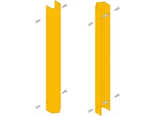 Stelling-Aanrijdbeveiliging U-Vormig Staal H 715Mm V. Staander-B 90Mm - 2