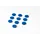 Memomagneten Smit Visual Rond 30mm Blauw 10 stuks