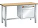 établi,HxlxP 840x2000x700mm,RAL7035,face avant RAL7035