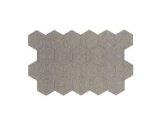 Akoestische PET-vilt Hexagon tegels donkergrijs 30x26cm 22 stuks - 1