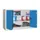 Ruime Vouwdeurkast 1000x1500x500mm 2legborden Ral7035 Front Ral5012