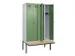 locker met bank,voor scheiding van kleding,HxBxD 2120x1200x815mm,4vak