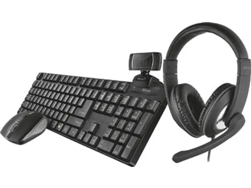 Qoby 4in1 Home Office set Azerty toetsenbord met muis en Webcam