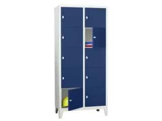 lockerkast,HxBxD 1850x800x500mm,2x5vakken,RAL7035,front RAL5010 - 2