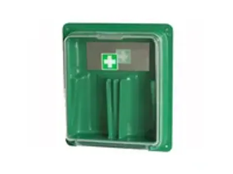 OUTLET Barikos wandhouder voor 2 flessen oogspoelmiddel, groen, per st