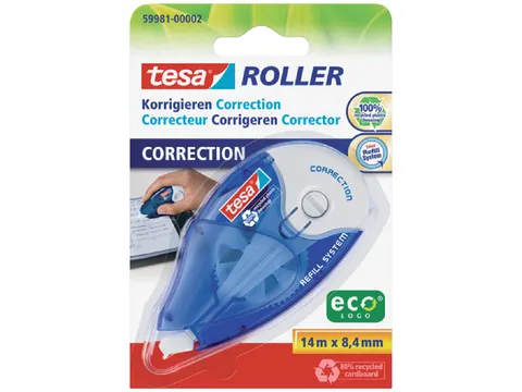 Correctieroller Tesa 8.4mmx14m ecoLogo navulbaar op blister